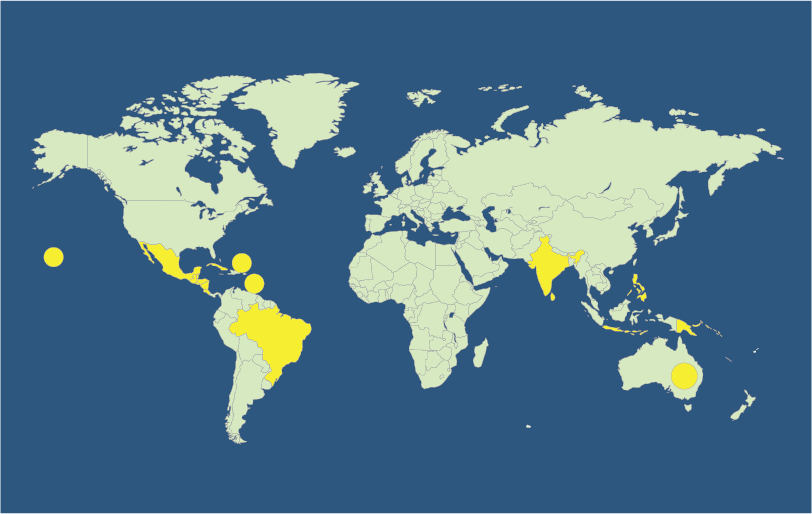 Mapa Thrips del banano